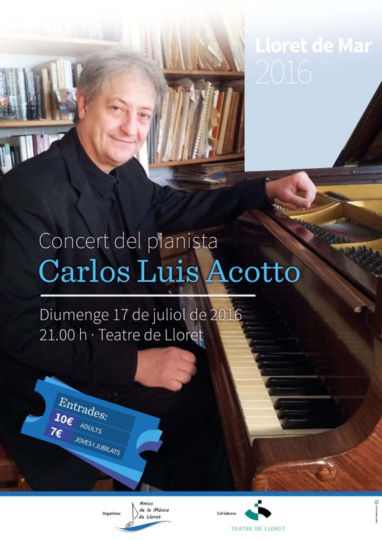 Concert del pianista Carlos Acotto al Teatre de Lloret 