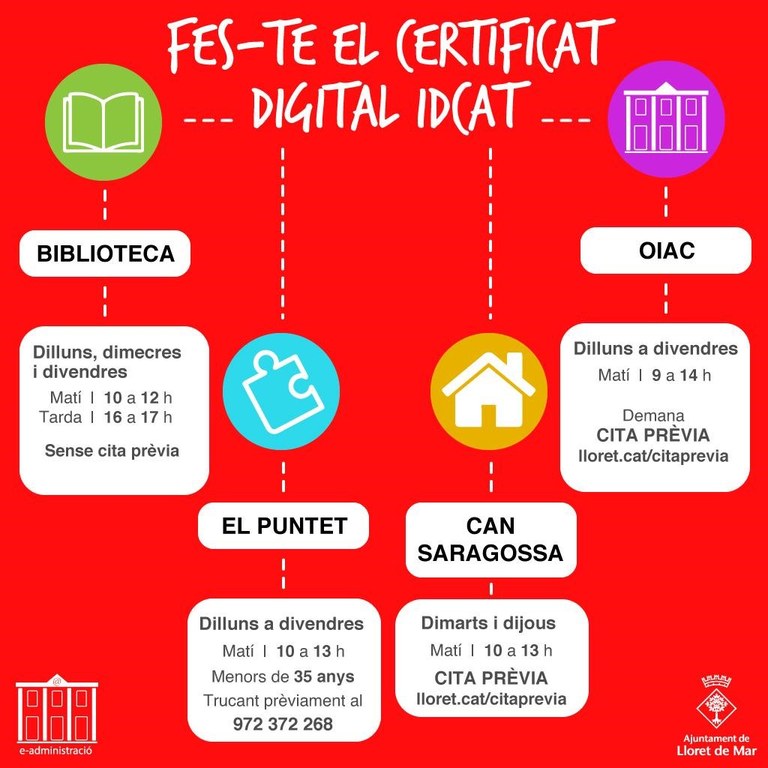 La Biblioteca i El Puntet, nous espais municipals on obtenir l’IdCat
