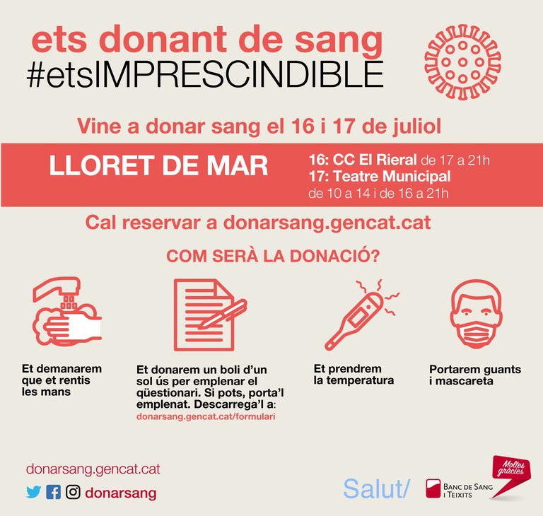 Lloret de Mar mostra la seva solidaritat amb la donació de sang amb una nova campanya especial