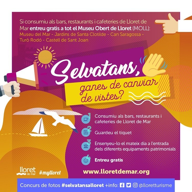 Lloret de Mar torna a activar la campanya ‘Selvatans, ganes de canviar de vistes?’ per atreure als visitants de la comarca