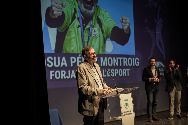 Josua Pérez, president del Cub Hoquei Lloret, premi Forjador de l’Esport i el club esportiu Lloret Aigües Obertes, premi Llevant a la 49a Festa de l’Esport de Lloret