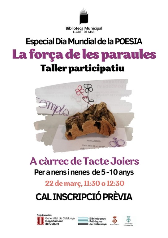 Especial Dia de la Poesia. Taller participatiu: La força de les paraules