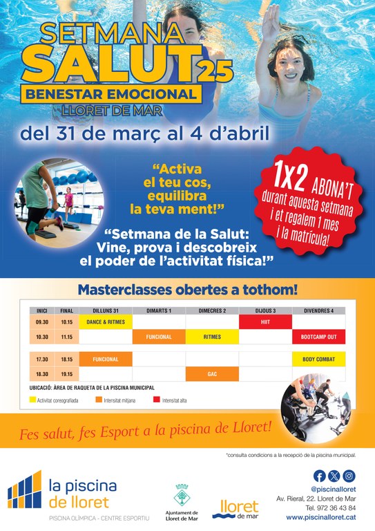 Setmana de la Salut a la piscina de Lloret