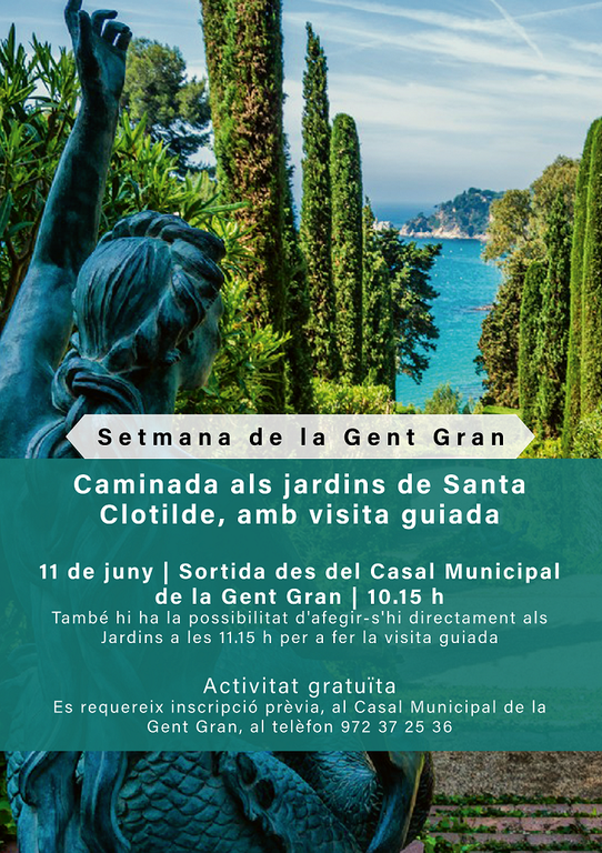 Caminada als jardins de  Santa Clotilde,  Setmana de la gent gran