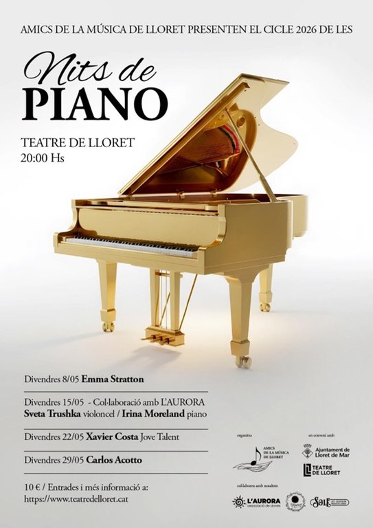 Cicle 2026 Nits de Piano. Sveta Trushka, violoncel. Irina Moreland, piano