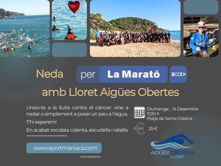 Neda per La Marató de TV3 amb Lloret Aigües Obertes