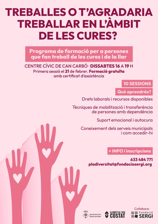Formació per a persones treballadores de la llar i de les cures