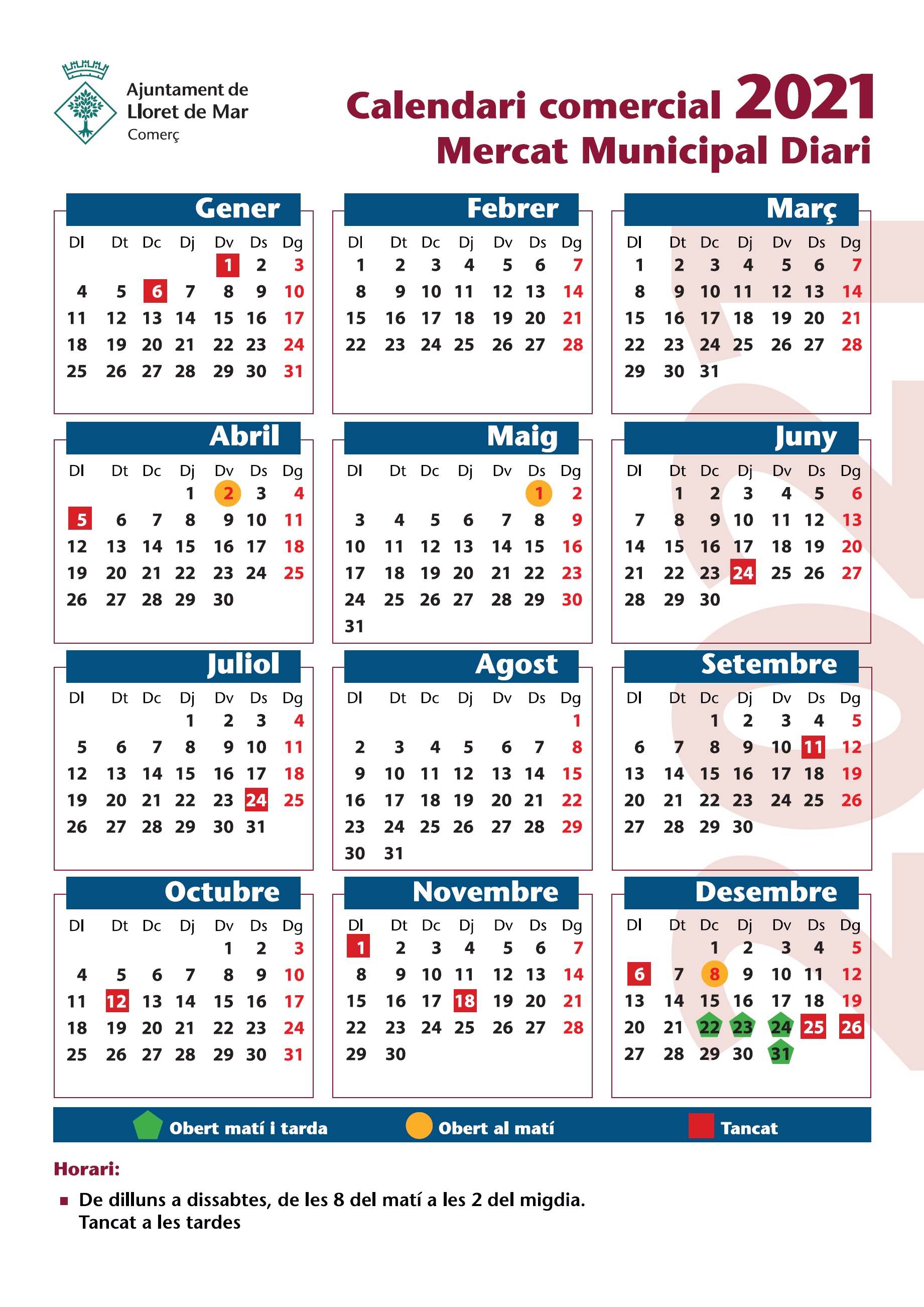Horari Comercial 2021