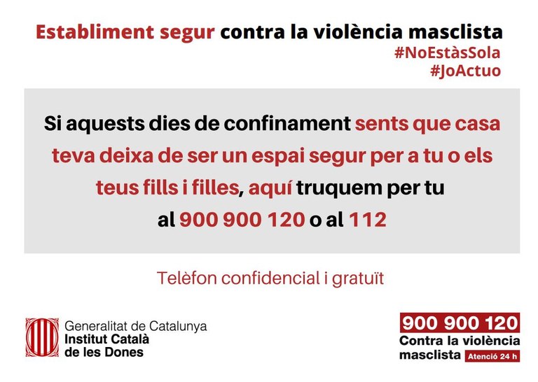 Campanya Establiment segur contra la violència masclista