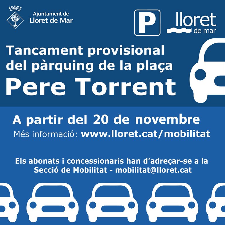 Tancament de l'aparcament Pere Torrent