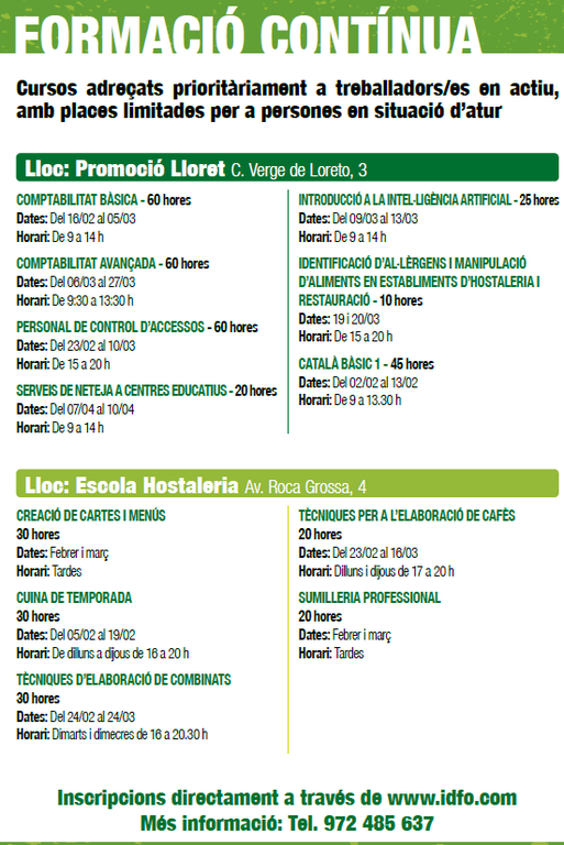 Formació Contínua 1er semestre 2026