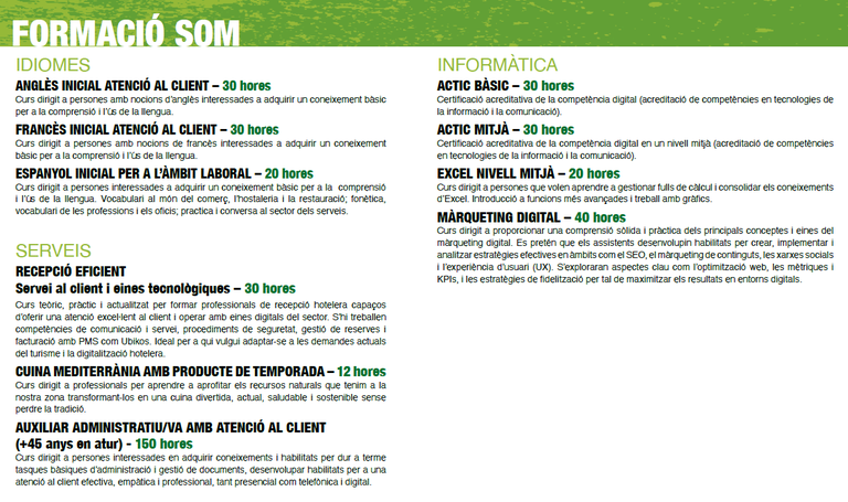 Formació SOM 2on semestre 2025