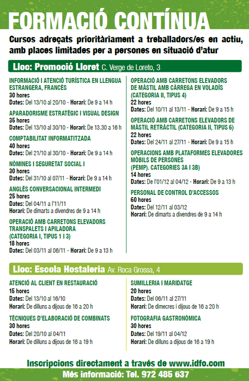 Formació Contínua 2on semestre 2025