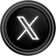 Twitter X Circle Icon PNG