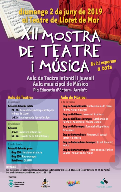 XII Mostra de teatre i música del Pla Educatiu d'Entorn