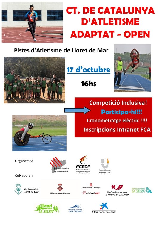 Campionat de Catalunya atletisme adaptat ( AJORNAT )